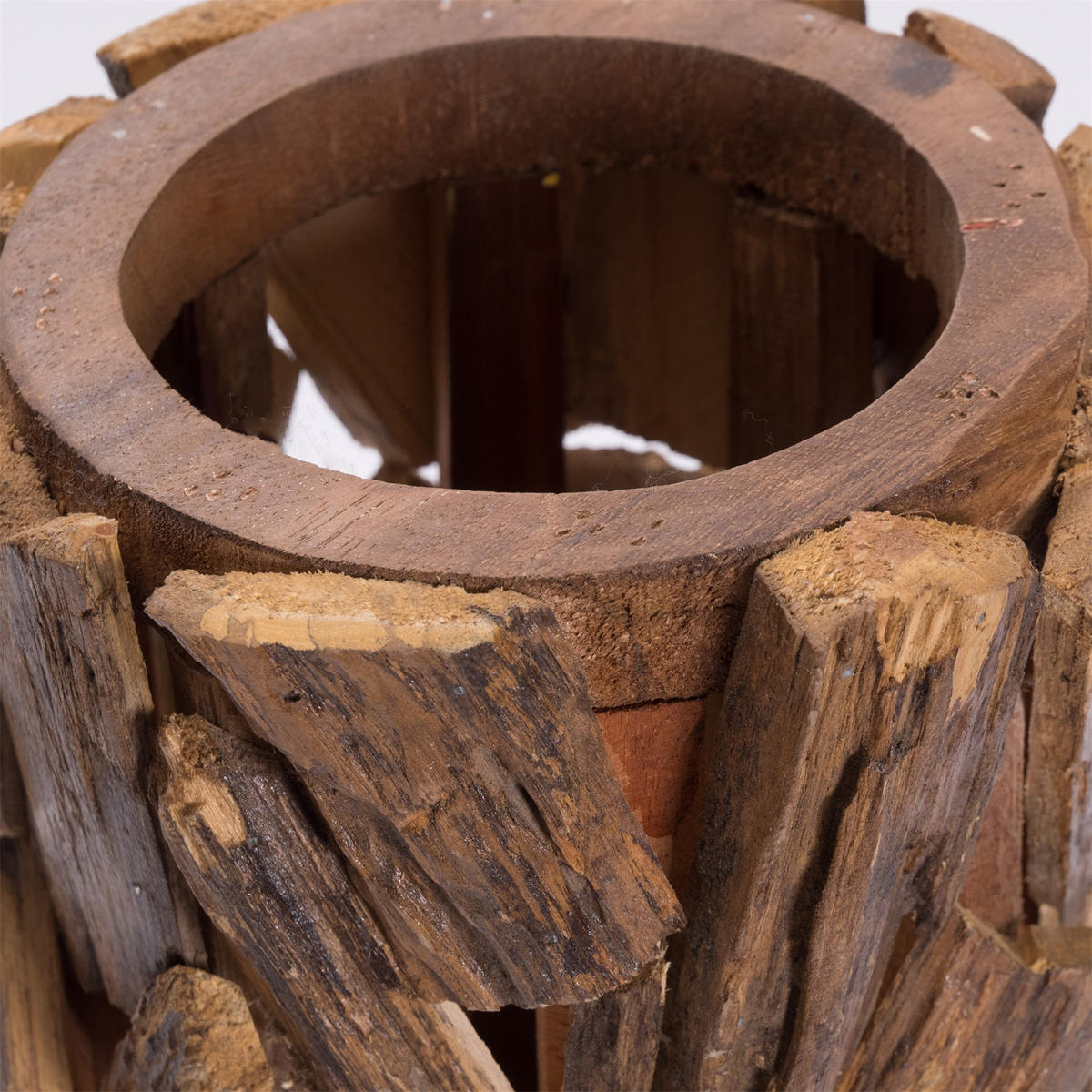 SÄULE Vela 58x23 cm, Teak Massivholz - Naturfarben, Holz (23/23/58cm) - CREEDWOOD