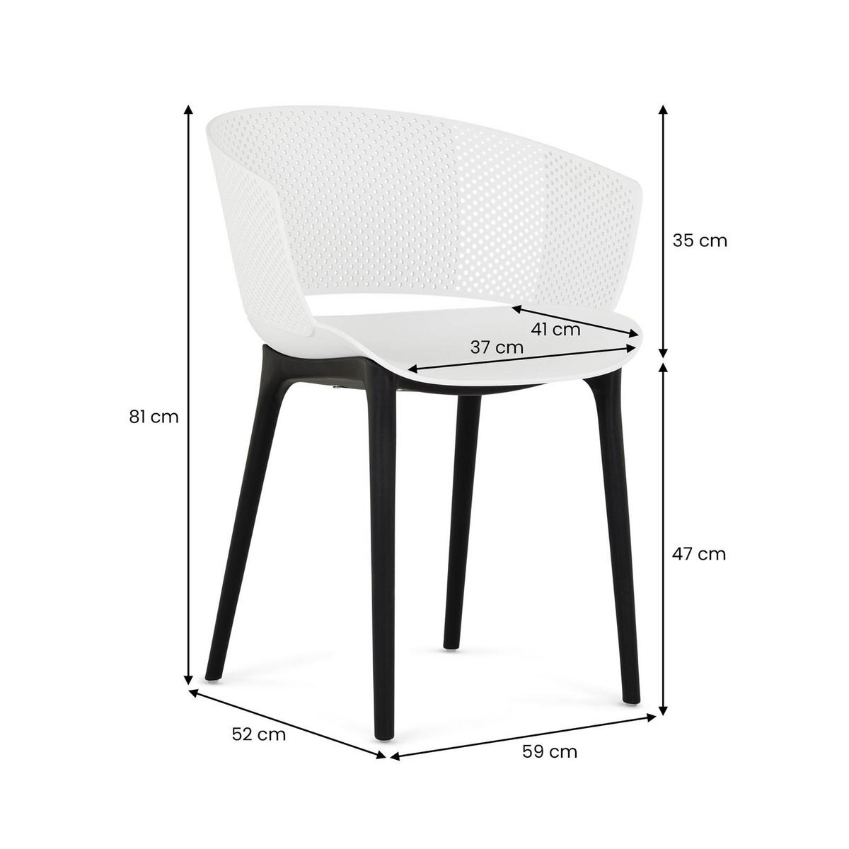 GARTENSTÜHLE OLINDO 4er-Set weiß - Weiß, Textil (43/81/47cm) - IDIMEX