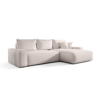 ECKSOFA Walken Mit Schlaffunktion - Weiß, Holzwerkstoff/Textil (280/185cm) - Fun Möbel