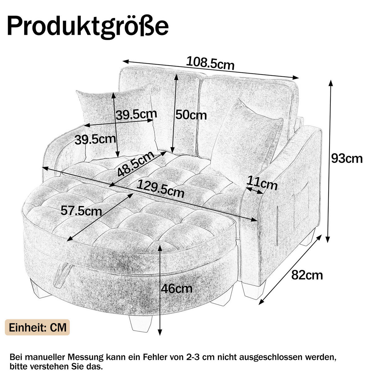 SCHLAFSOFA 132/129/93 cm aus Eukalyptusholz mit Aufbewahrungshocker Cyan - Türkis, Holz (129/93/132cm) - Modenvie