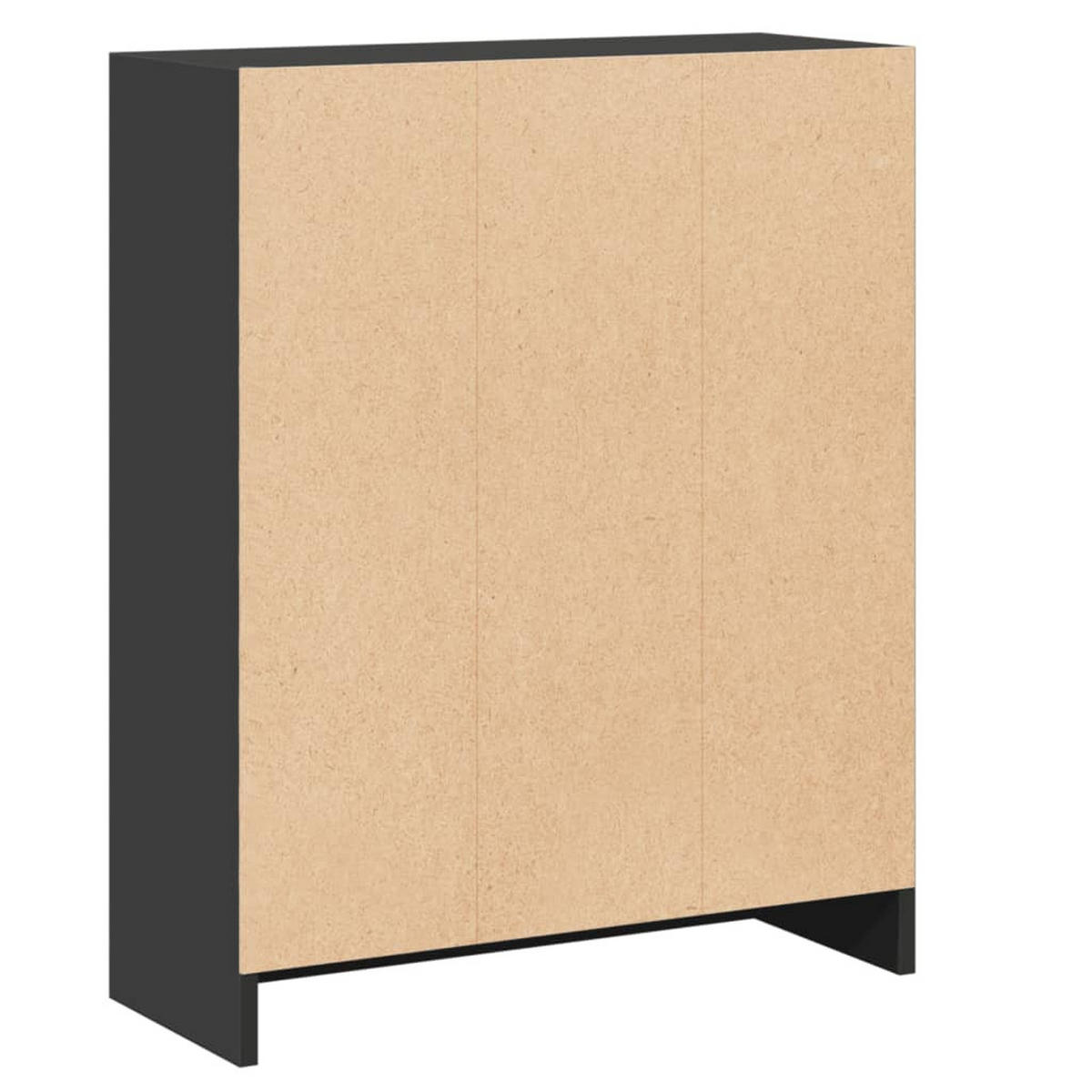 BÜCHERREGAL mit 2 Fächern 60/24/76 cm aus Holzwerkstoff Schwarz - Schwarz, Holz (60/76/24cm) - vidaXL