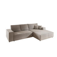 ECKSOFA Corunia In Poso - Hellbraun, Holzwerkstoff/Textil (294/185cm) - Fun Möbel