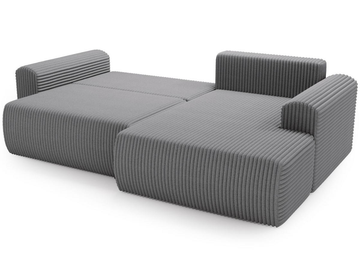 ECKSOFA Belvio Dunkelgrau Rechts - Dunkelgrau/Schwarz, Holz/Textil (257/177cm) - Graingold