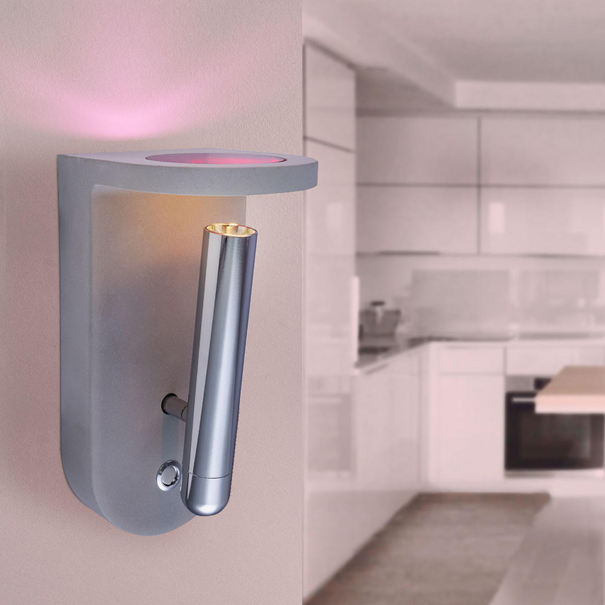 LED WANDLEUCHTE TIMO Grau - Grau, Stein (10.5/22/12cm) - Globo Lighting