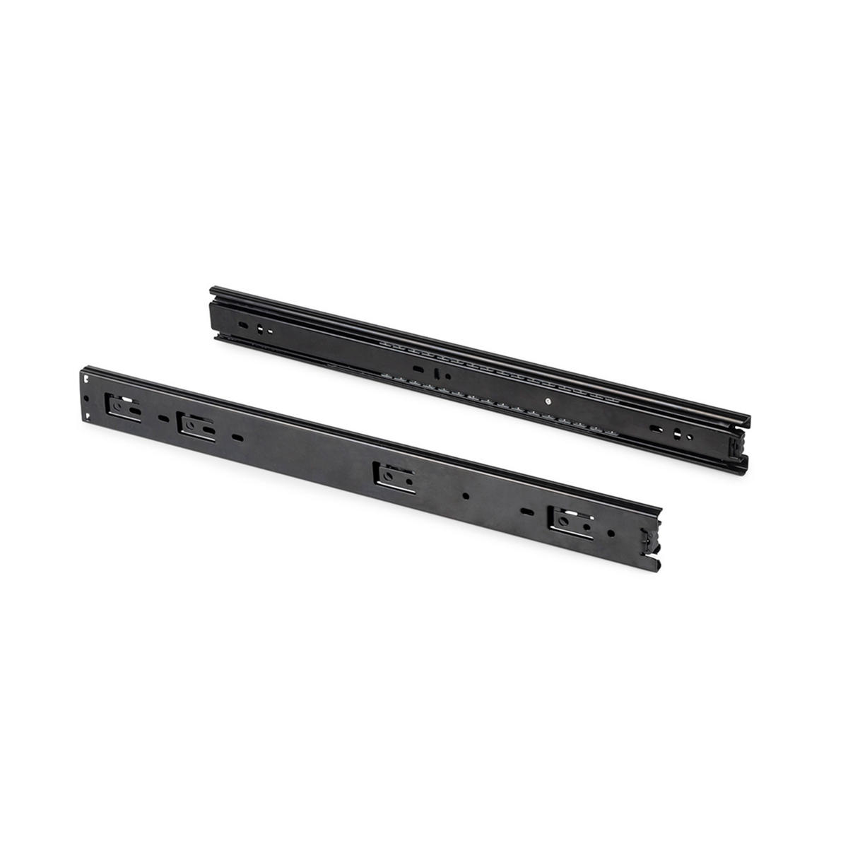 KUGELFÜHRUNGEN Höhe 45mm, Tiefe 300mm, Vollauszug, Schwarz 5er-set - Schwarz, Metall (1.27/5/30cm) - EMUCA