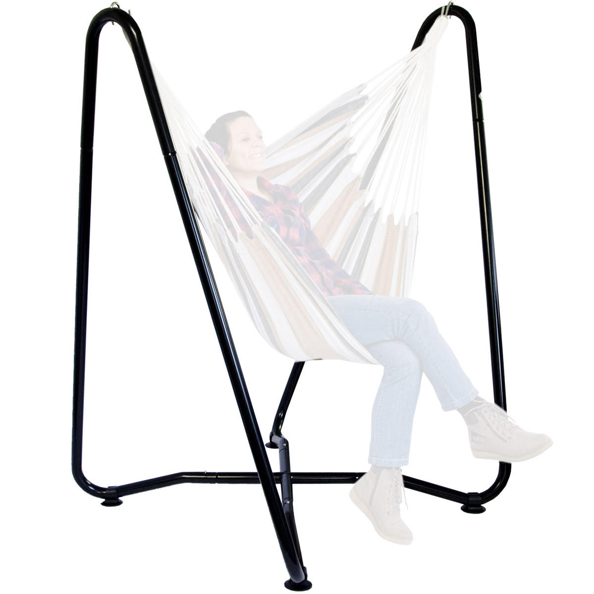 HÄNGESTUHLGESTELL bis 150kg, 155cm, Schwarz - Schwarz, Metall (100/175/155cm) - Littletom