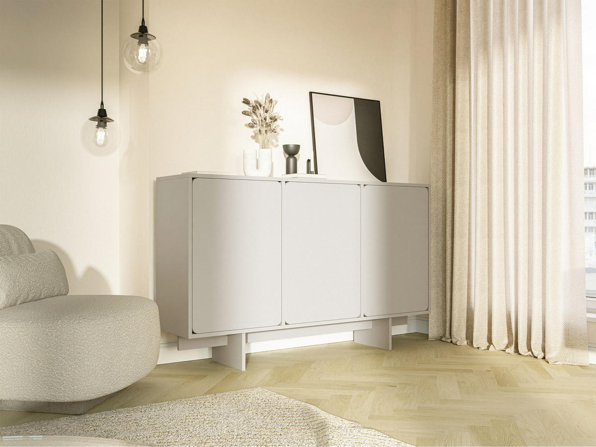 SIDEBOARD Wuwu Greige 150 cm - Taupe, Holzwerkstoff (150.4/88/35cm) - Selsey