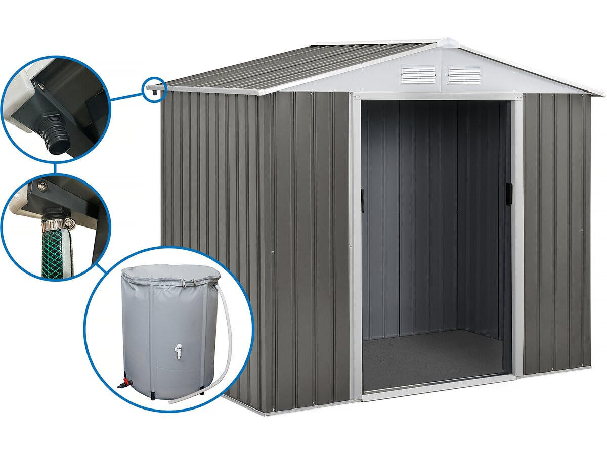 Habitat Garten Metall-Gartenhaus Taupe 213x195x91 cm