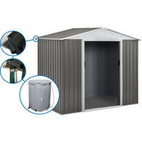 METALL-GARTENHAUS dallas Taupe - Taupe, Metall (213/195/91cm) - Habitat Garten