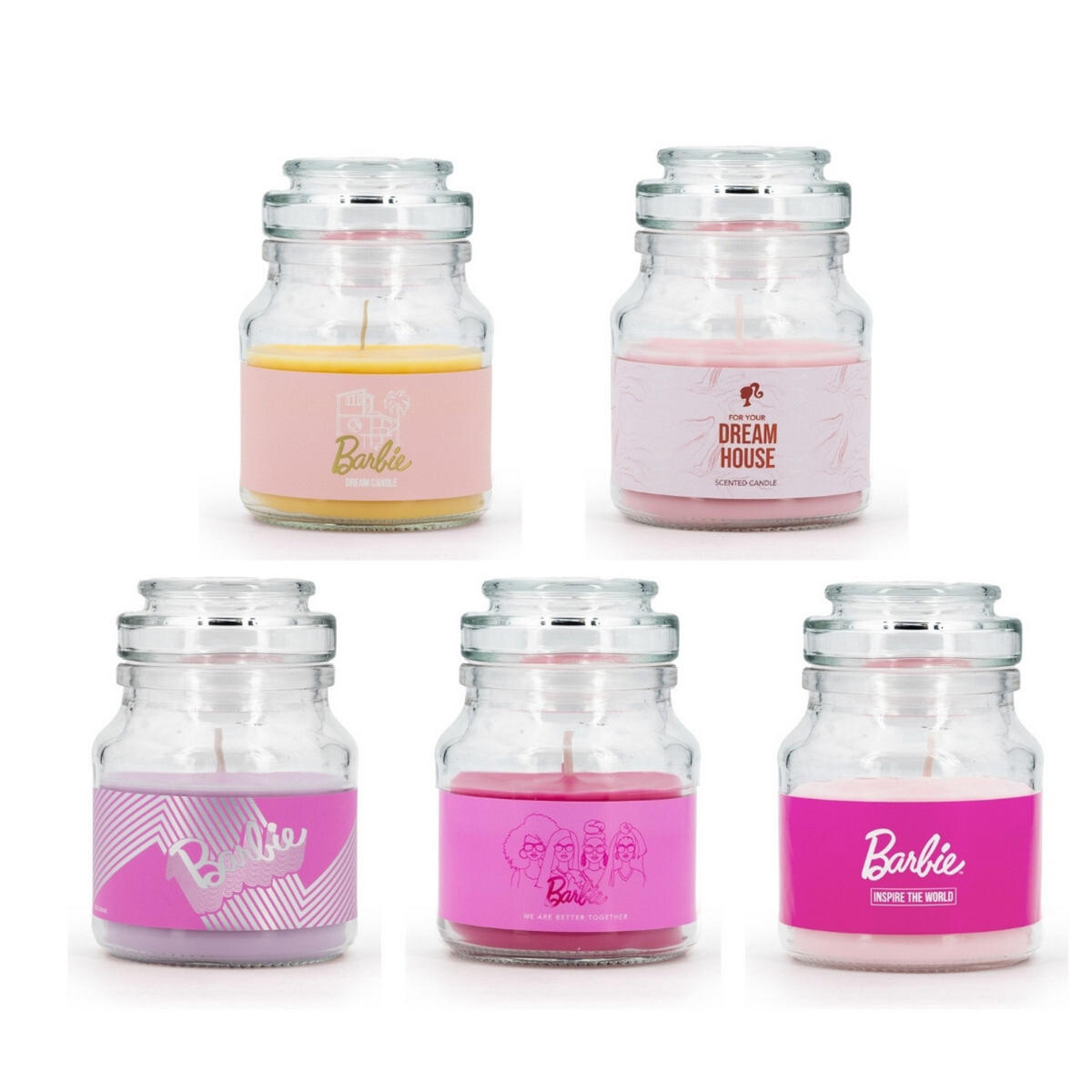DUFTKERZE Barbie™ - Multicolor, Naturmaterialien/Glas (11.2cm)