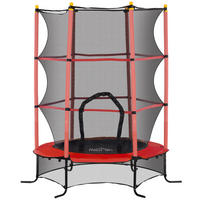 KINDERTRAMPOLIN - Rot, Kunststoff/Metall (163/163cm) - HOMCOM
