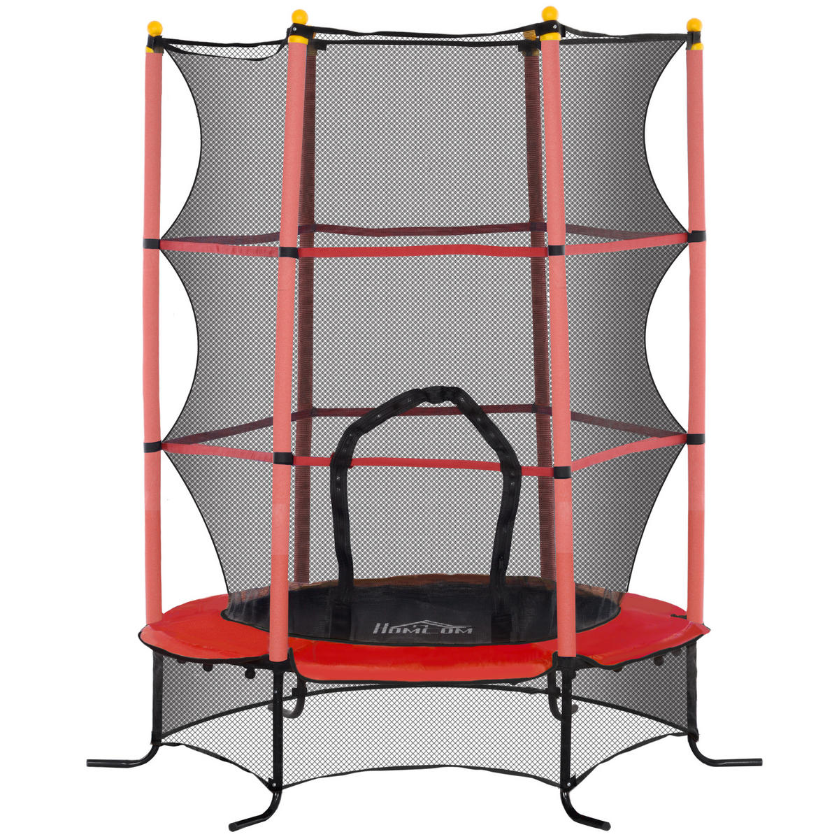 KINDERTRAMPOLIN - Rot, Kunststoff/Metall (163/163cm) - HOMCOM