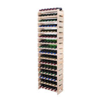 WEINREGAL VINOTECA FLEX PRO HxBxT 219x65x28cm 96 Flaschen auf 16 Ebenen Natur unbehandelt - Naturfarben, Holz (65/219/28cm) - PROREGAL