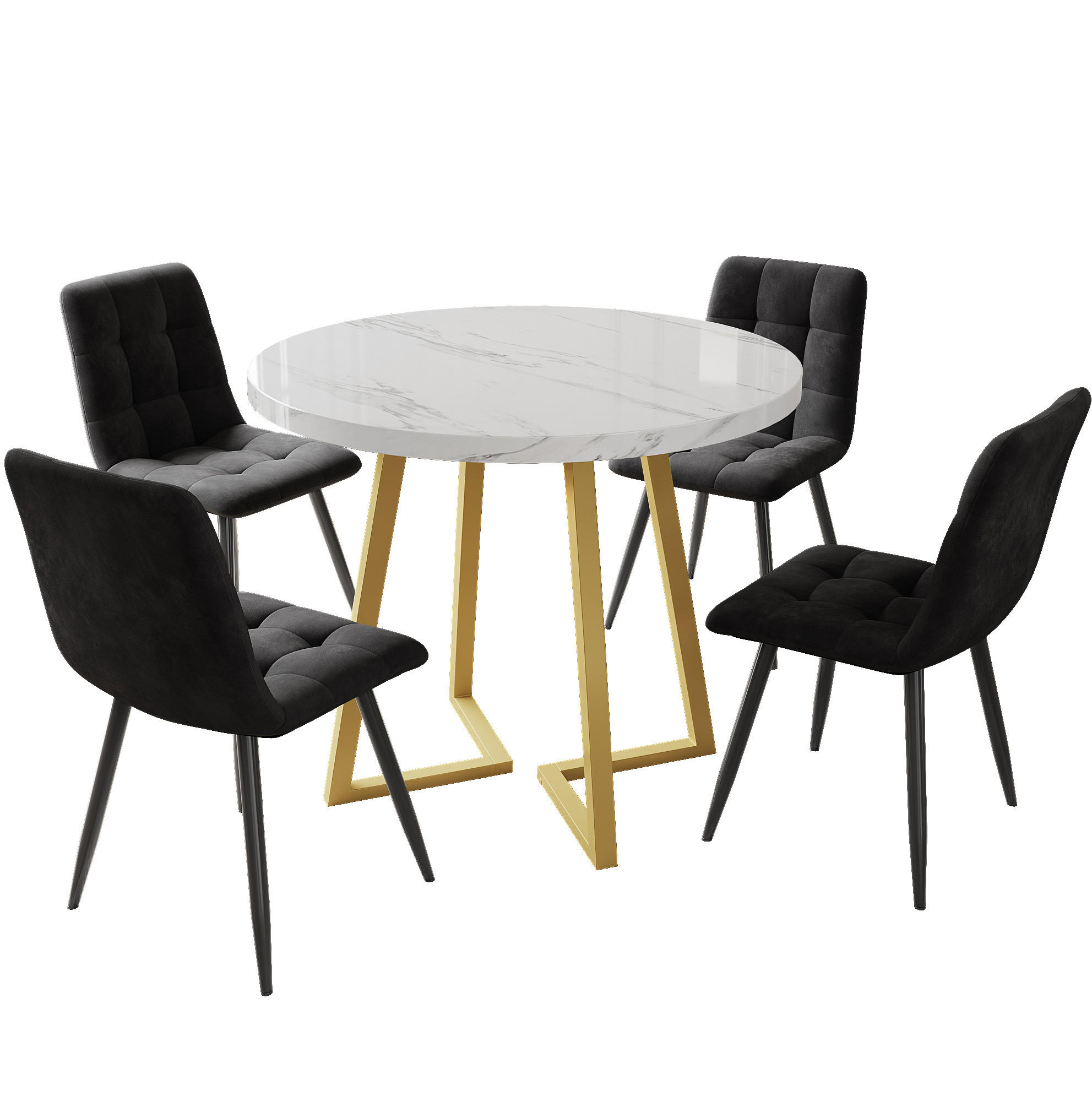 Meubliv Essgruppe Mehrfarbig 80x75x80 cm