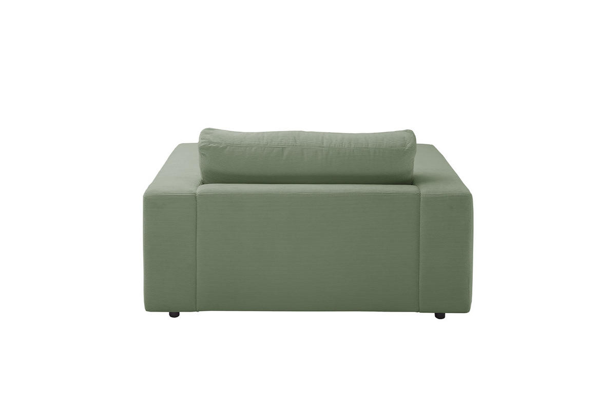 LONGSEAT MADELINE Grün Cord - Schwarz/Grün, Kunststoff/Textil (150/86/170cm) - KAWOLA