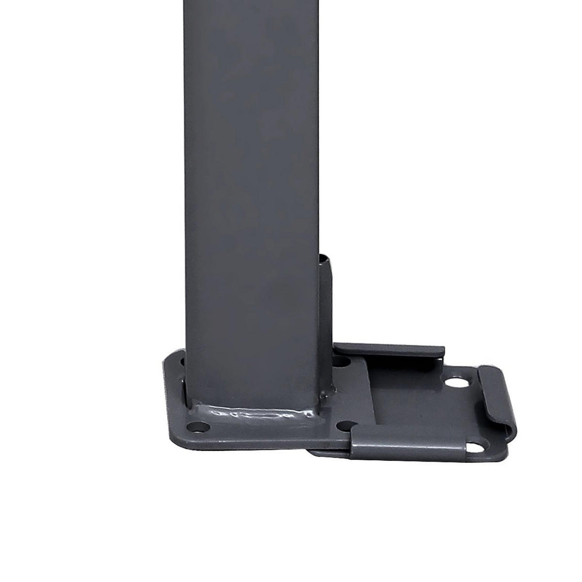 BODENHALTERUNG FÜR MARKISENPFOSTEN - Grau, Metall (9.6/2cm) - Hansiro