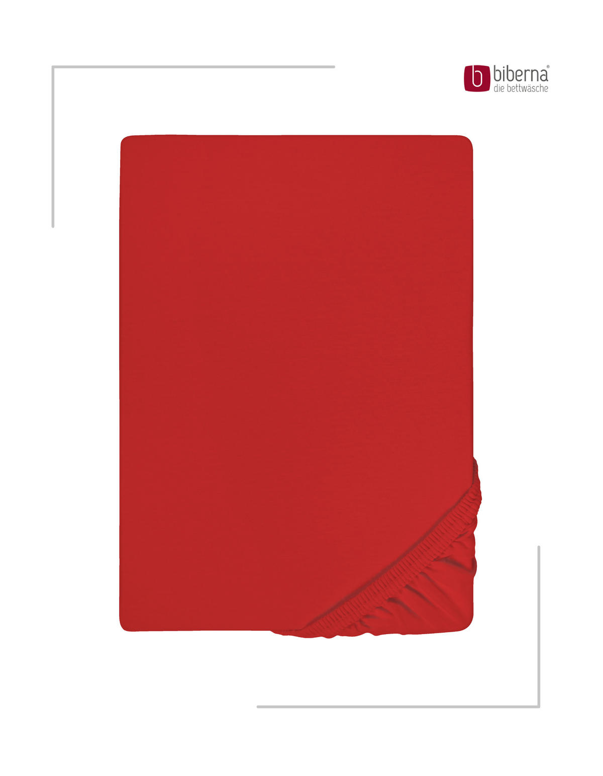 SPANNBETTTUCH Premium Jersey rot, 90x190 cm - 100x200 cm - Rot, Textil (100/200cm) - biberna