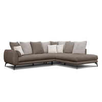 ECKSOFA CALME 5-Sitzer, beige und écru - Beige, Holz/Textil (294/229cm) - Courtois Laville