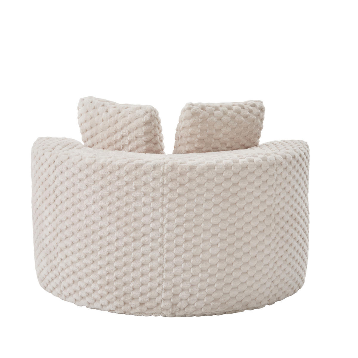 SESSEL DE-35078 mit Hocker Beige - Beige, Textil (116/65/129cm) - ComfortXL