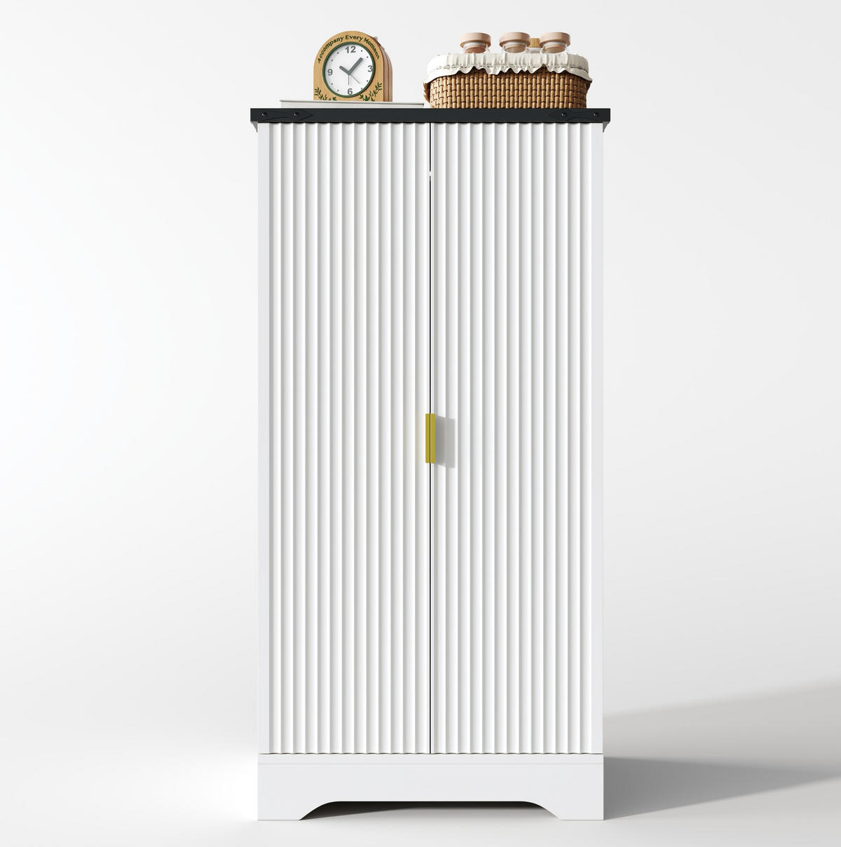 SKŘÍŇ na nádobí, 120/60,5/40 cm bílá, MDF s LED senzorovým světlem - bílá, kompozitní dřevo (60.5/120/40cm) - BEAOK