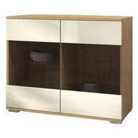 KOMMODE Bari Creme Hochglanz - Creme, Holzwerkstoff (92.5/75.5/35cm) - Vladon