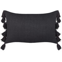 DEKOKISSEN Dunkelgrau 35/55 cm Lythrum - Dunkelgrau, Naturmaterialien/Textil (35/55cm) - Beliani