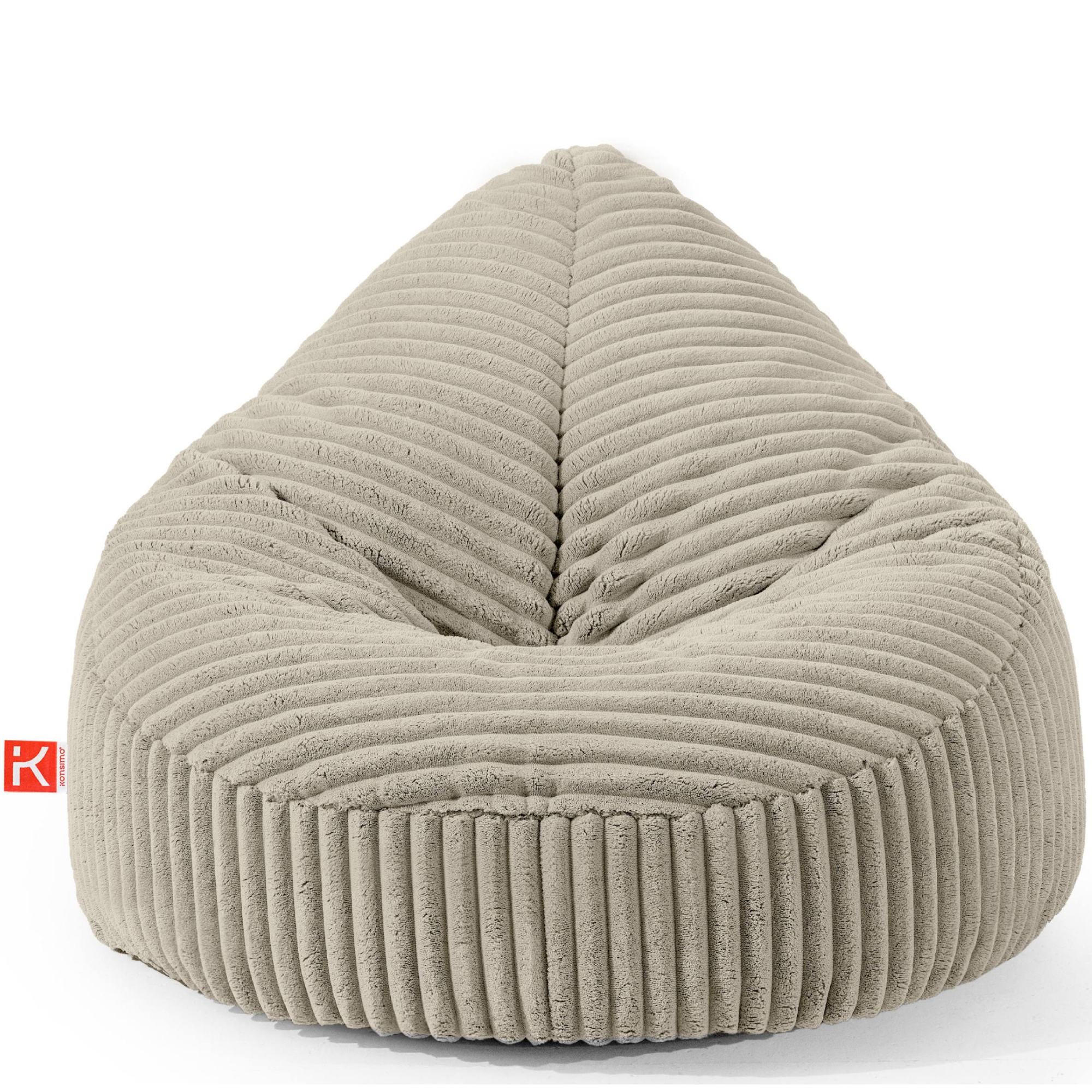 SITZSACK COSMO II aus Kordstoff, Beige - Beige, Textil (85/80/85cm) - KONSIMO®
