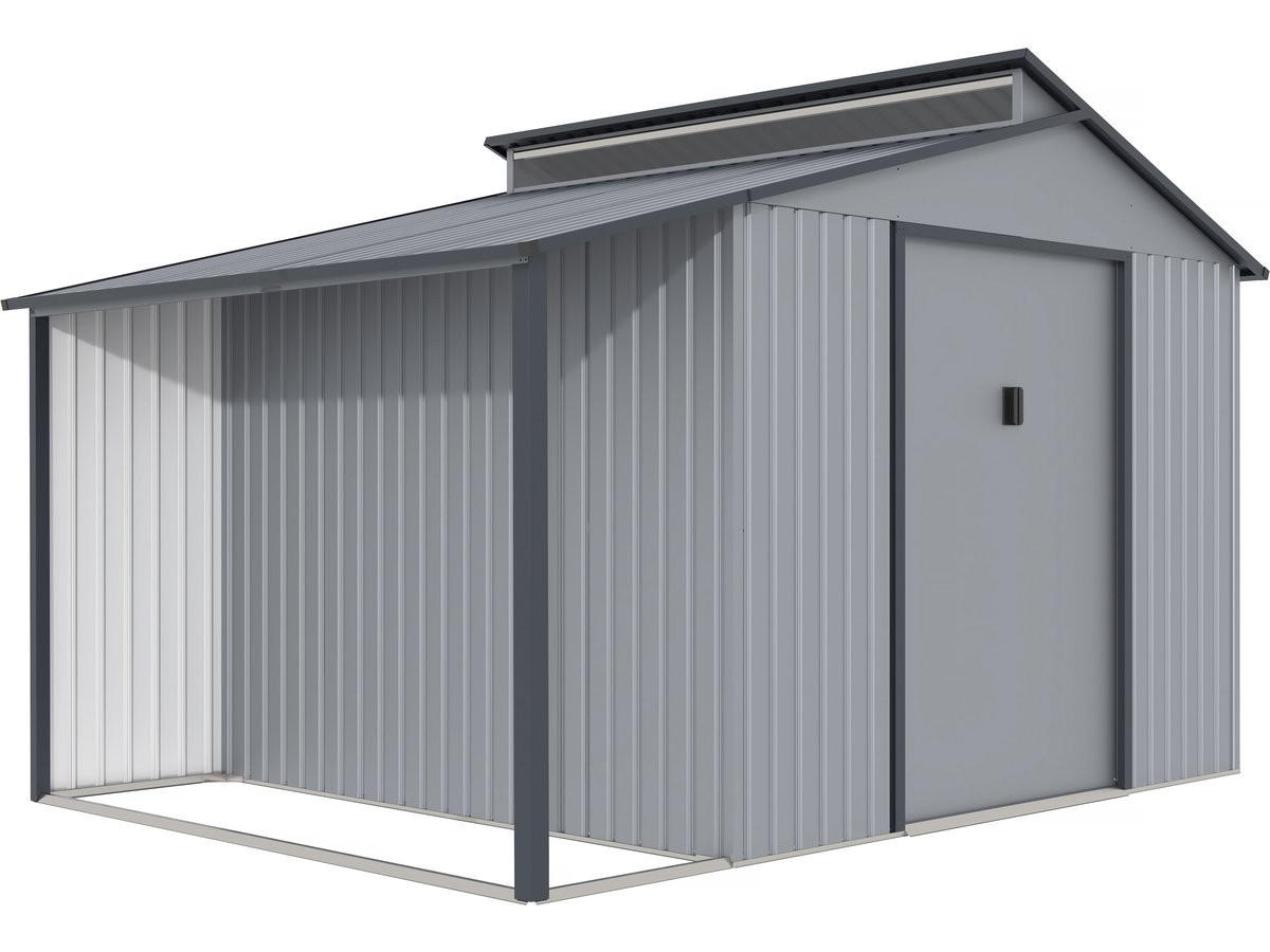 Habitat Garten Metall-Gartenhaus Grau 355x237x257 cm