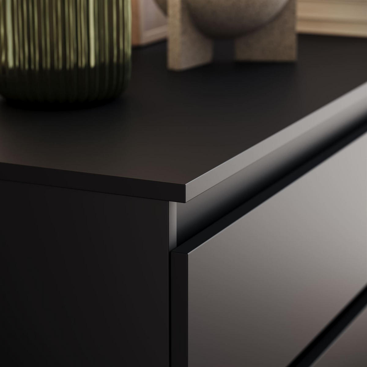 SIDEBOARD HANA M6 Schwarz 120cm - Schwarz, Holzwerkstoff (120/74.4/30cm) - Lookway