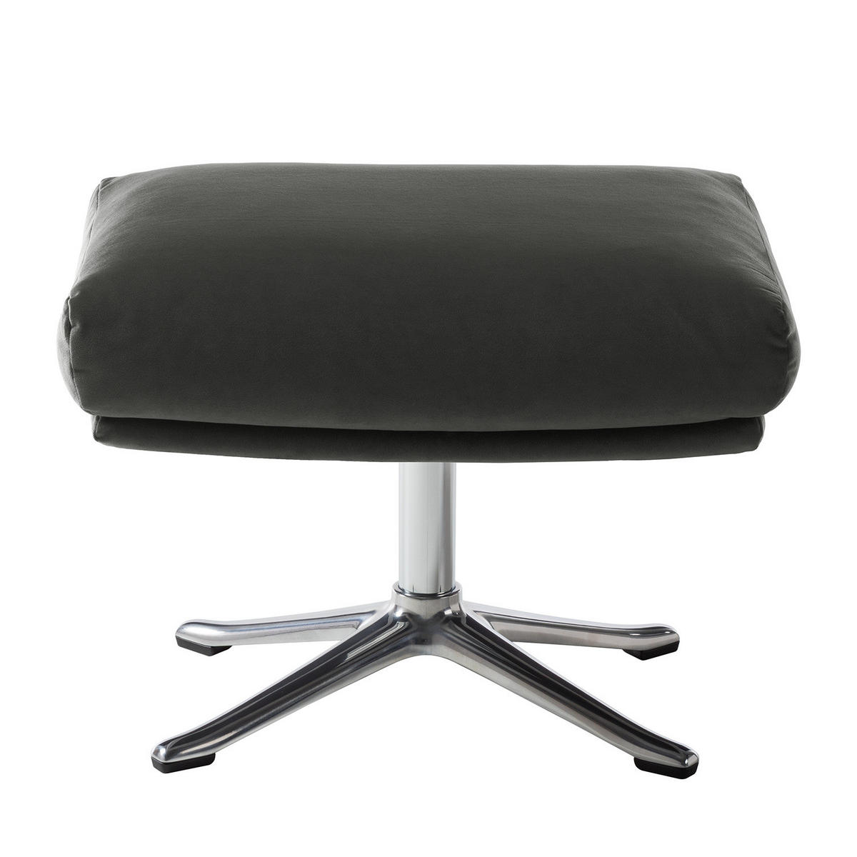 HOCKER mit Kreuzfuß - Chromfarben/Grün, Textil/Metall (54/41/41cm) - home24