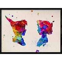 POSTER Peter Pan & Tinkerbell A4 Rahmenlos - Klar, Papier (29.7/5/21cm) - Nacnic