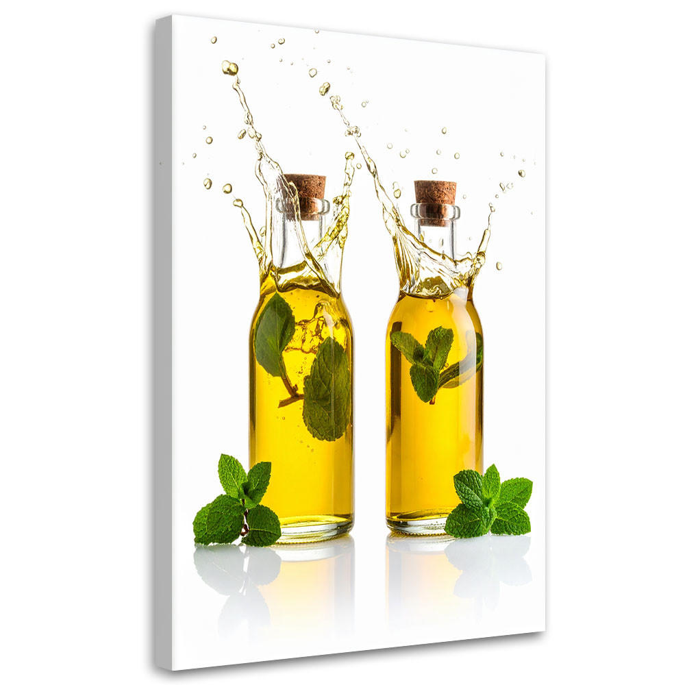 LEINWANDBILD Olivenöl 80x120cm - Gelb, Textil (80/120cm) - Feeby