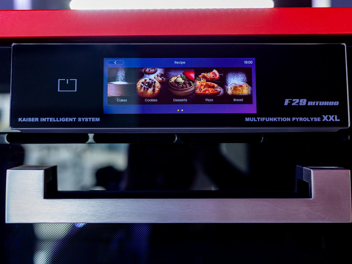 EINBAUBACKOFEN EH 6344 N, Schwarzes Glas, Pyrolyse und Dampfreinigung, 60cm - Schwarz, Metall (59.4/59.4/57.5cm) - Kaiser Küchengeräte