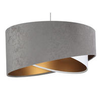 HÄNGELEUCHTE Grau 50/23 cm - Weiß/Grau, Kunststoff (50/1.3/23cm) - ONZENO