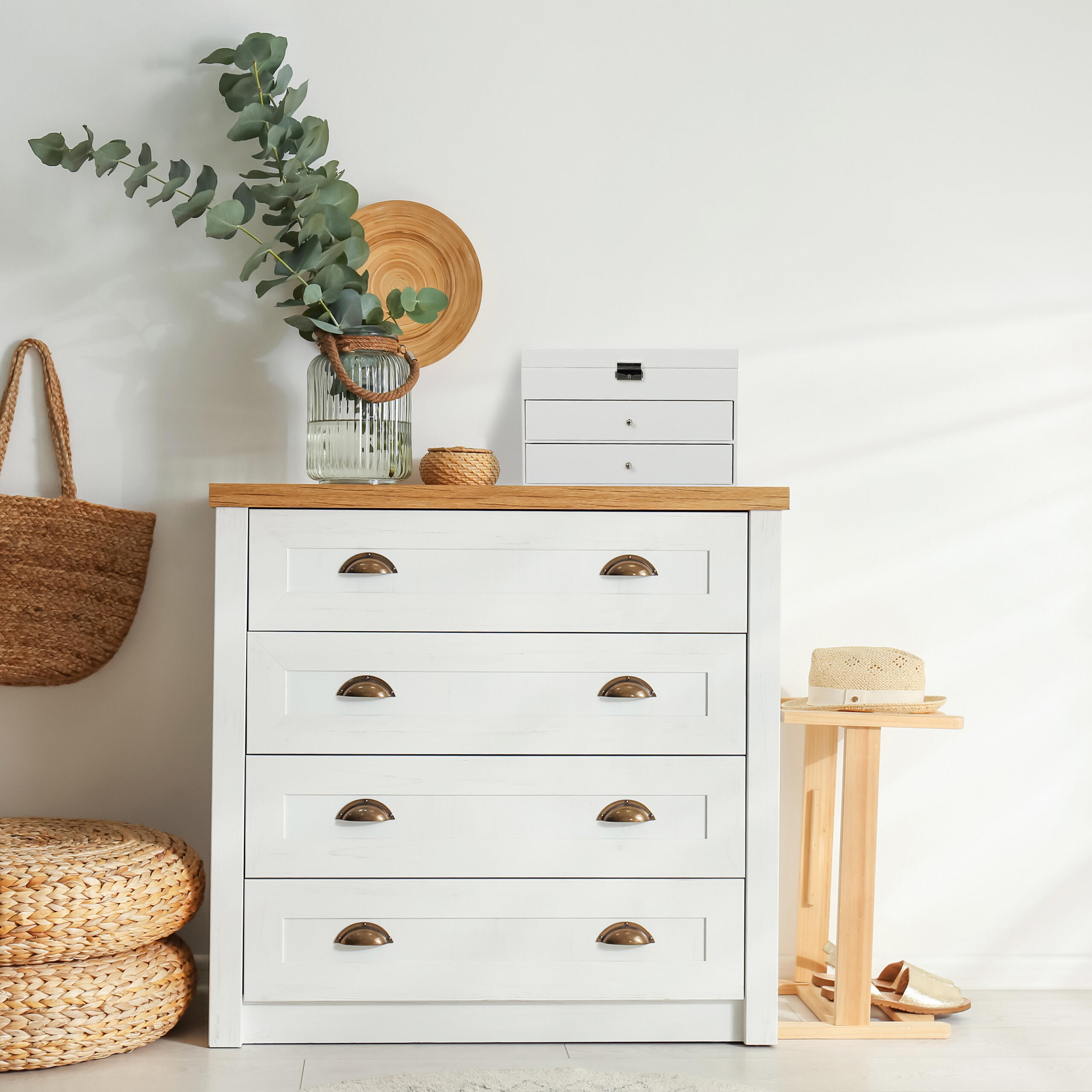 BRILLENBOX - Multicolor, Glas/Holzwerkstoff (33.5/22.5/19cm) - Relaxdays