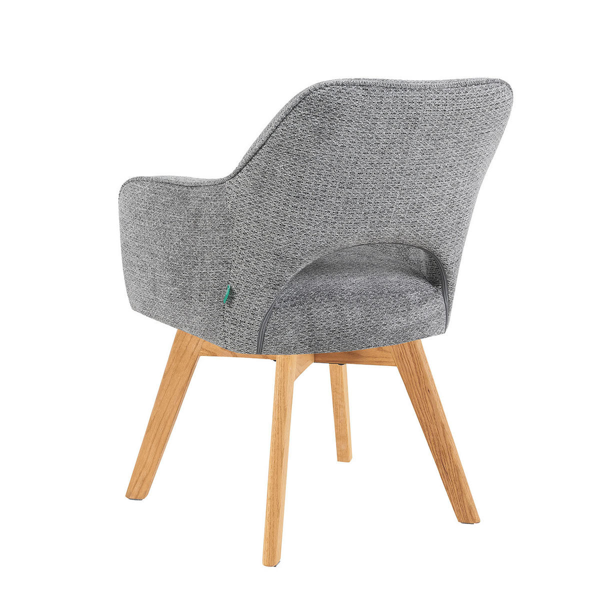 DREHSTUHL Mika-Mara 2er-Set - Honigeiche/Dunkelgrau, Eichenholz/Holz (60/87/65cm) - DUBI Möbel