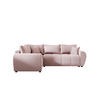ECKSOFA MOLISA L PLUS Cosmic 14 Links mit Schlaffunktion - Rosa, Textil (235/175cm) - Bedante