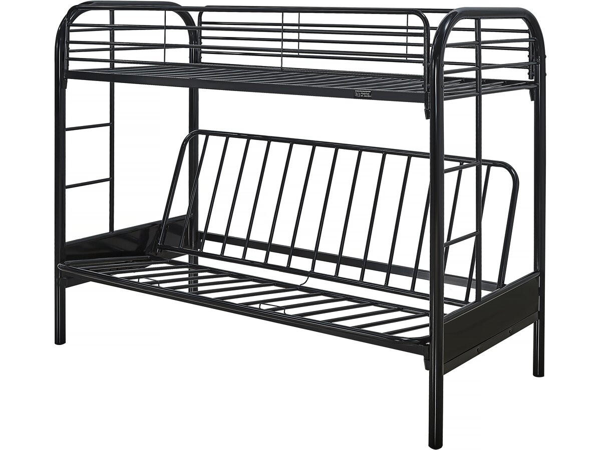 ETAGENBETT polo Schwarz - Schwarz, Metall (190/90cm) - Habitat Garten