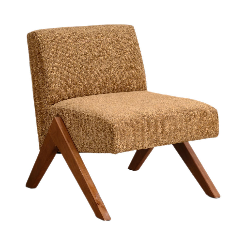 STOFFSESSEL mit Holzfüßen - Vinto - Heidebraun - Braun, Textil (63/75/72cm) - Drawer