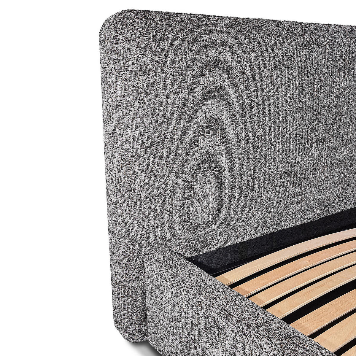 POLSTERBETT - Graubraun, Textil (200/200cm) - home24