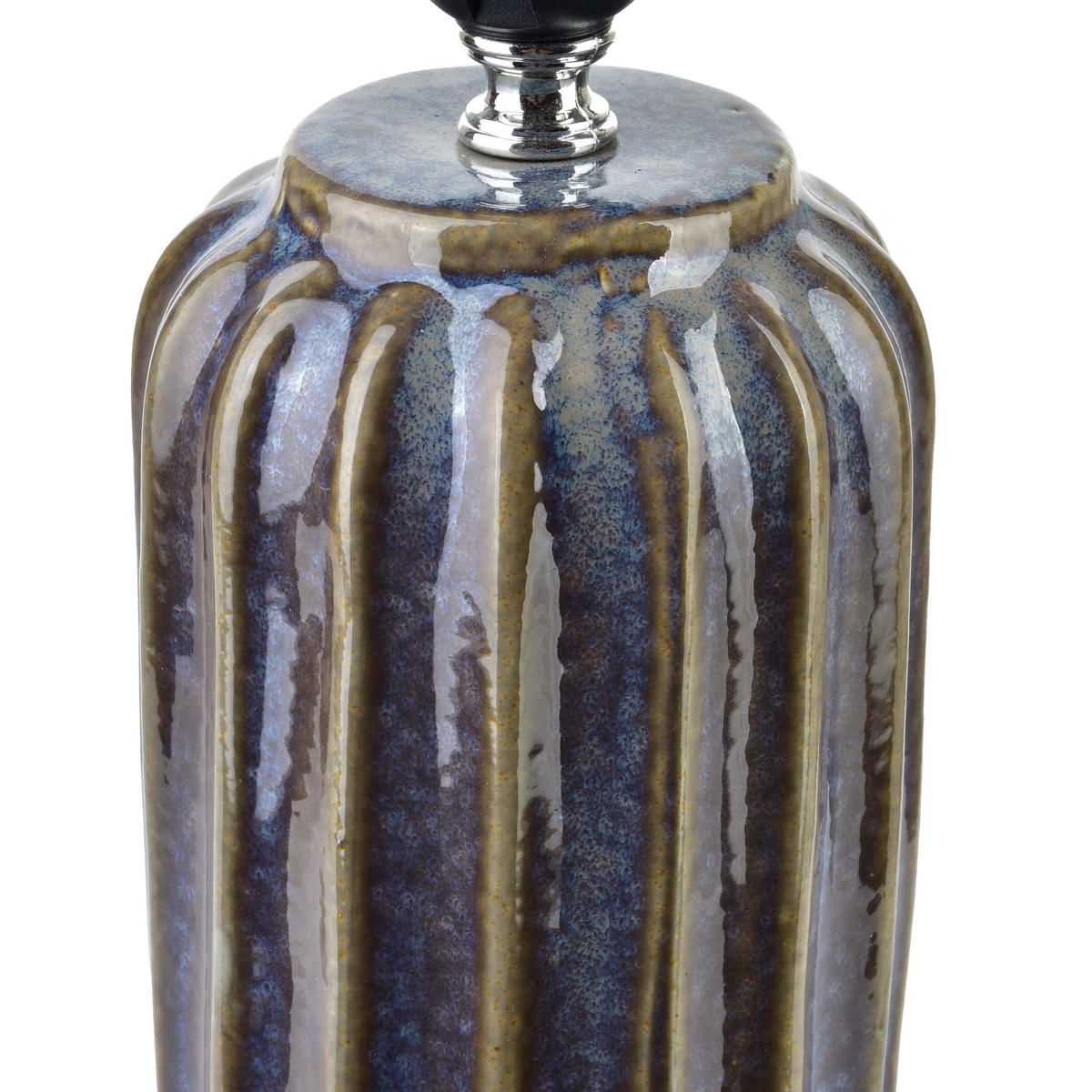 STOLNÍ LAMPA, keramika, šedá - šedá, keramika (10/10/42cm) - Mondex