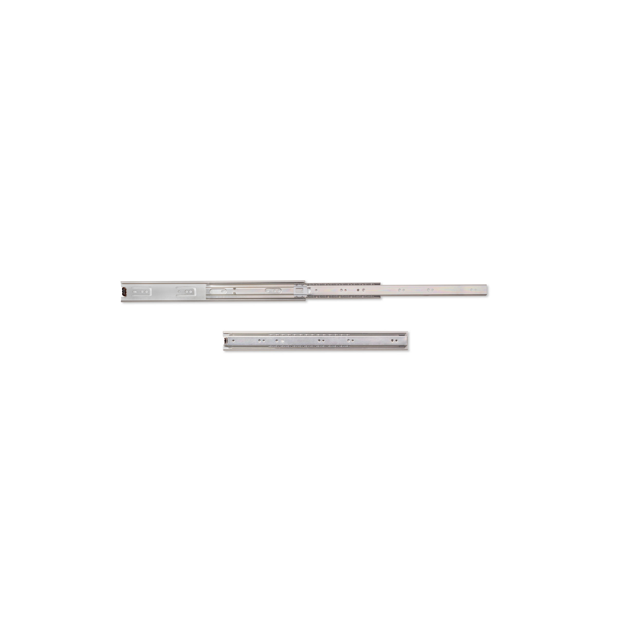 KORPUSSCHIENEEN Kugelgelagerter für Schubladen mit Vollauszug, Höhe 45mm, Länge 400mm, Stahl, Verzinkt - Zinkfarben, Metall (1.27/5/40cm) - EMUCA
