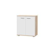 KOMMODE Sonoma Eiche, Weiß 69/74/34 - Weiß/Sonoma Eiche, Holzwerkstoff (69/74/34cm) - RAUMHIRSCH FURNITURE