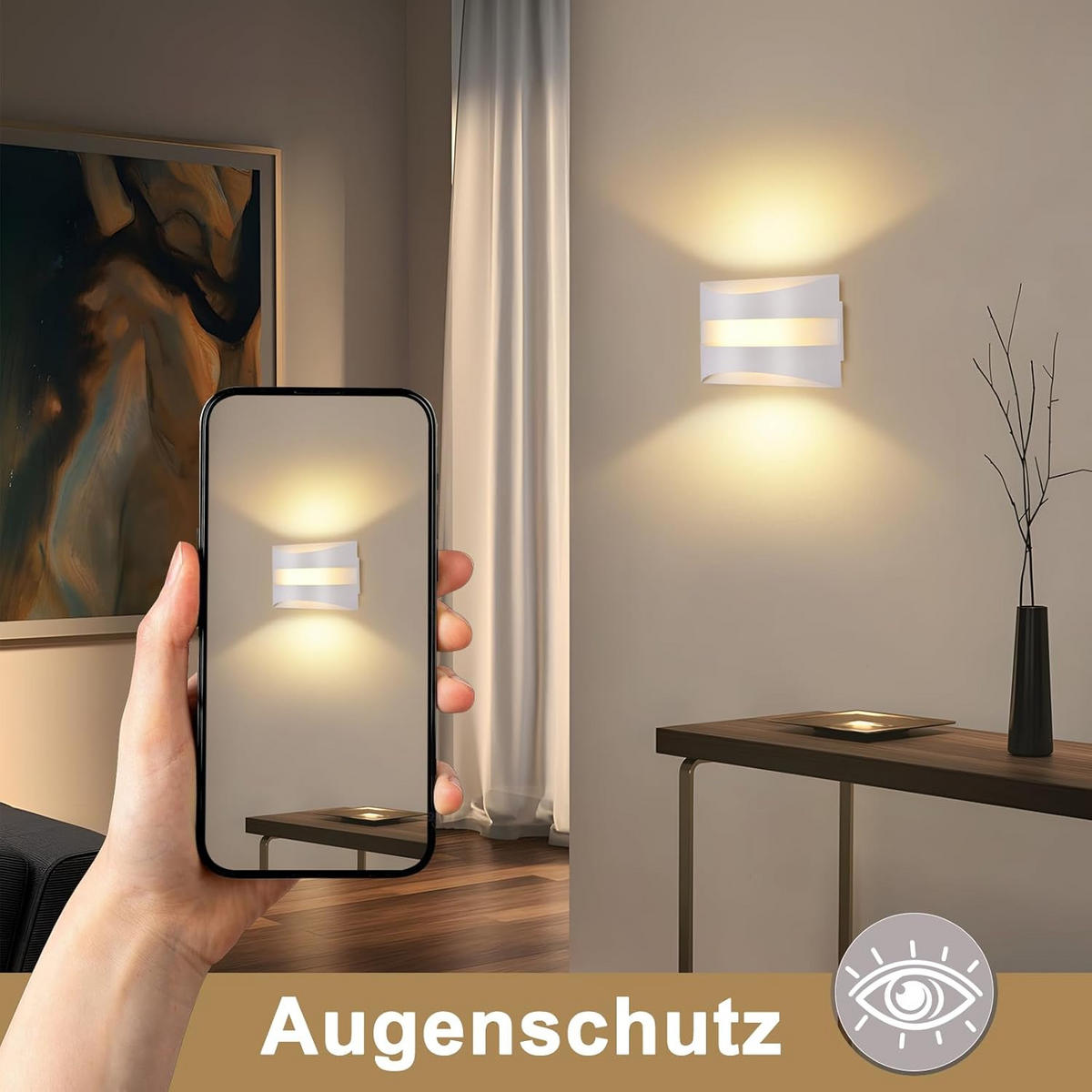 LED WANDLEUCHTE BURTON Ⅲ 21/13/8 cm - Weiß, Metall (13/8/21cm) - Nettlife