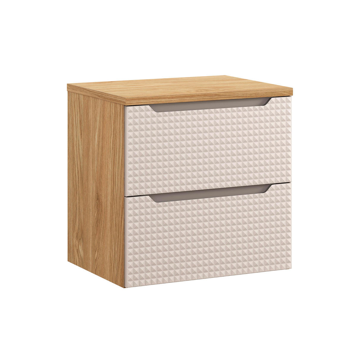 SKŘÍŇKA POD UMYVADLO 60cm Mallory Béžová a dřevo - hnědá, kompozitní dřevo (60/59.5/46cm) - Petits-meubles
