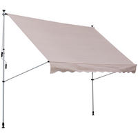 MARKISE, Blau+Weiß, Aluminium, Stahl, Polyester - Creme, Metall (150/280/200cm) - Outsunny
