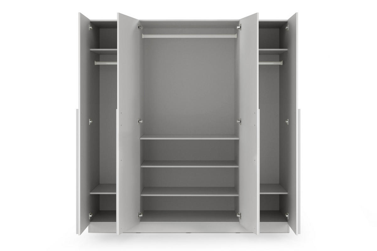 DREHTÜRENSCHRANK BRISSO BR1 200/210/60,5 cm in Platingrau - Grau, Holzwerkstoff (200/210/61cm) - Deine Möbel 24