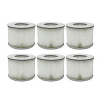 FILTERKARTUSCHEN 6er-Set für MSpa Whirlpools - Weiß, Textil (10.8/6.8/10.8cm)