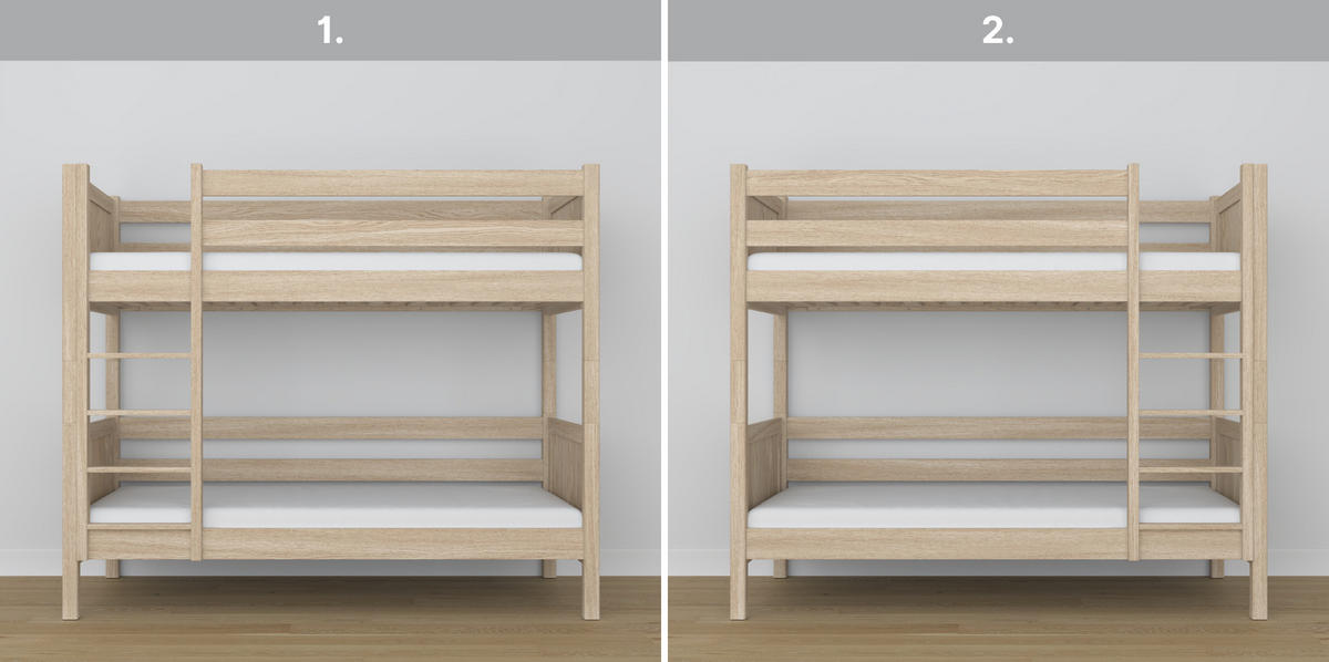ETAGENBETT N02 Sonoma Eiche 90/200 - Sonoma Eiche, Naturmaterialien/Holz (90/200cm) - N-Wood