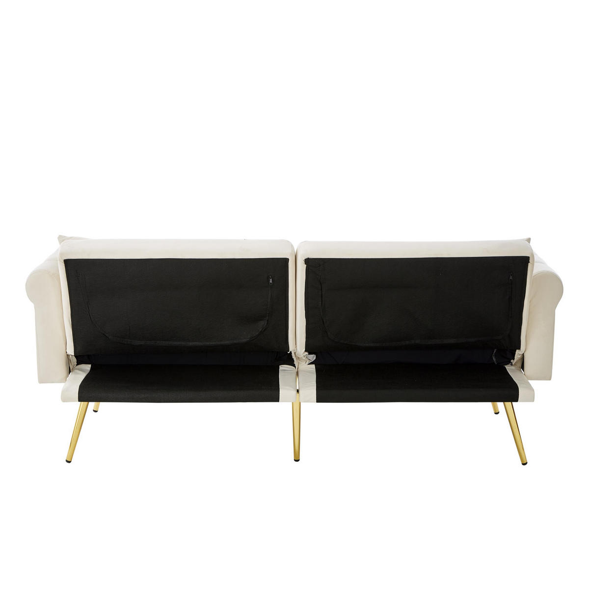 SCHLAFSOFA DE-35351 3-fach verstellbar Beige - Beige, Metall (75/70/173cm) - ComfortXL